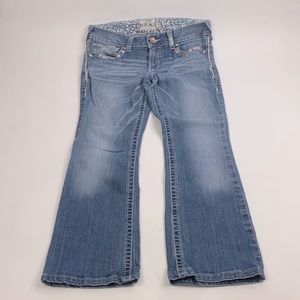Ariat bootcut Jeans Size 31 Short 31S Medium wash denim Embroidered Stretch